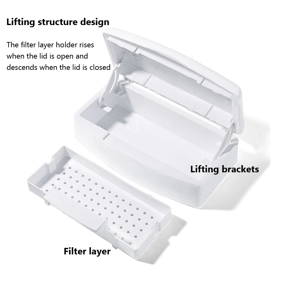 Nail Art Tools Sterilizer Tray, Disinfection Pedicure Manicure Tools Box, Salon Tools