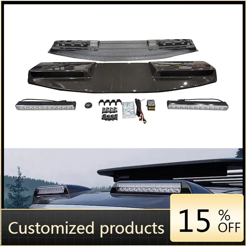 

High cost-effectiveness and reliabilityCarbon Fiber Car Body Auto Kit Part Top Wing Roof Spoiler Led Lights Accessories for Rang