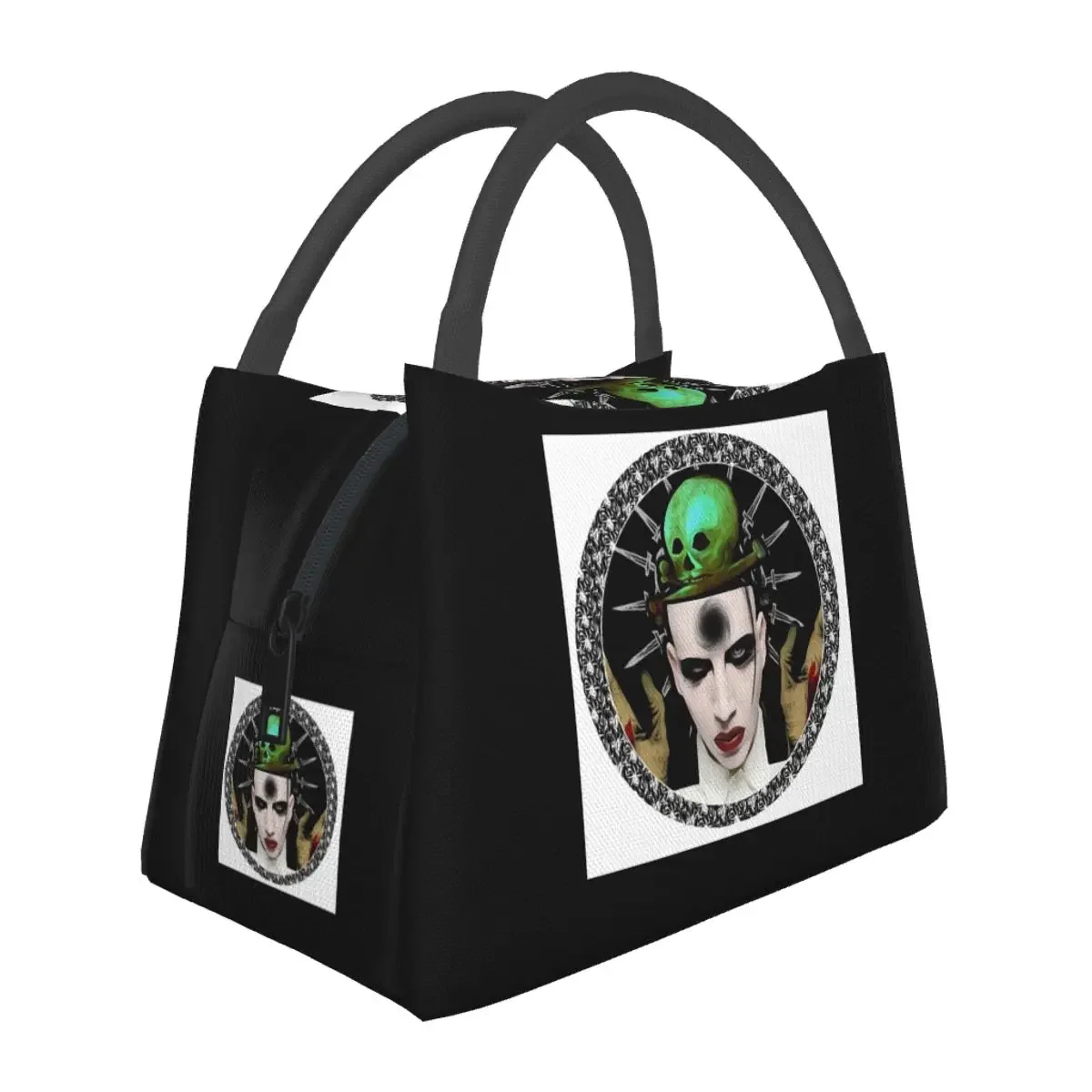 

Сумки для обеда Мэрилин Мэнсона, изолированная коробка для бенто, многоразовая сумка для обеда, сумки для пикника, термосумка-холодильник для женщин, студенческие путешествия