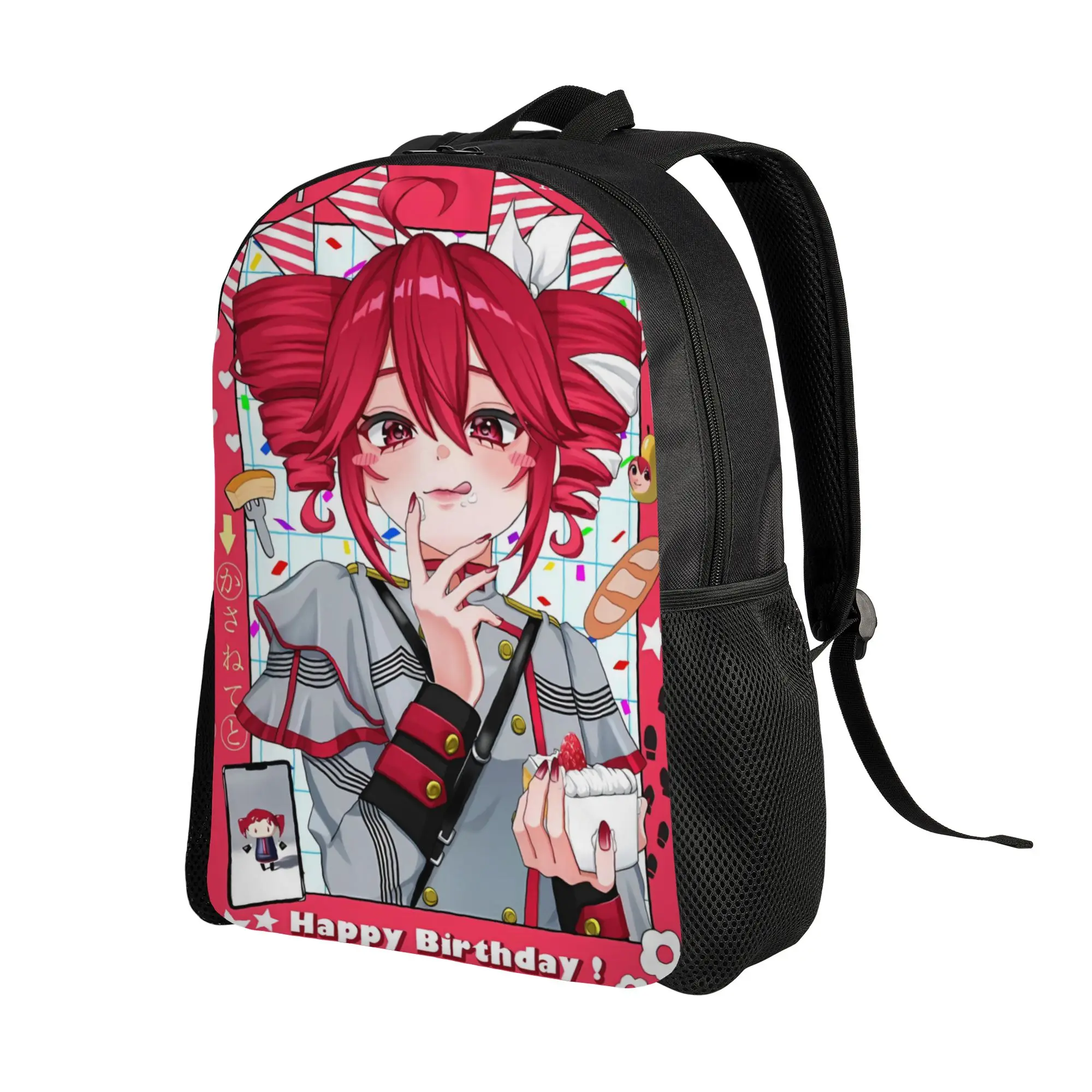 Kasane Teto Cheer Portrait Cute Backpack  Student Polyester Trekking Backpacks Durable Kawaii High School Bags Rucksack