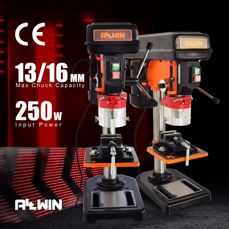 

CE qualified 5 speed drill press 16mm bench drill press machine with cross laser light