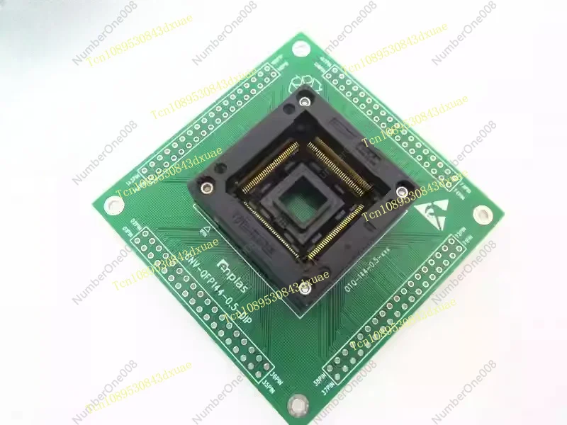 OTQ-144S-0.5-001 QFP144 LQFP144 IC Test Socket Adapter 20x20mm Pitch 0.5mm for Chip Programming Debug and Burn-in