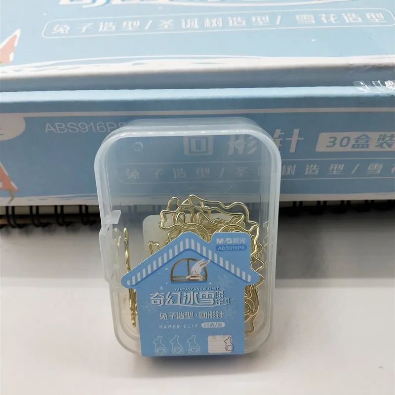 Gold Paperclips Snowflake Paper Clip Rabbit Shape Christmas Tree Paperclip Stationery Cute Paper Clips Decorative Planner Clips