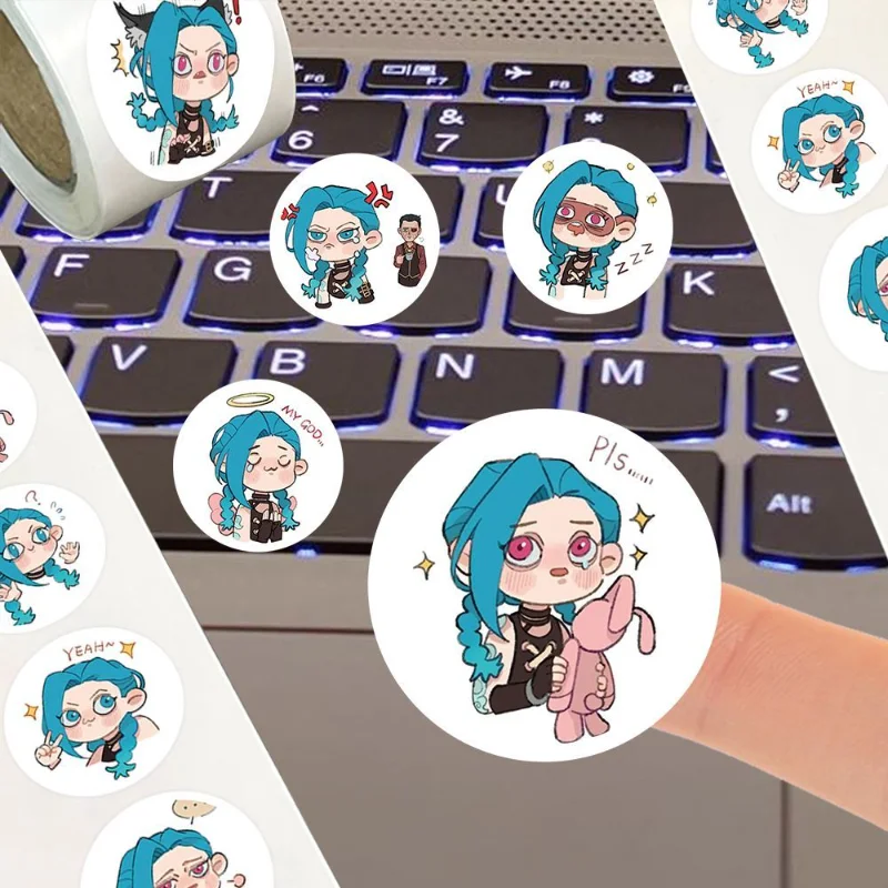 

Arcane League of Legends Anime Sticker Jinx 500pcs Sticker Kawaii Diy Hand Account Desktop Laptop Collection Gift Waterproof Cos