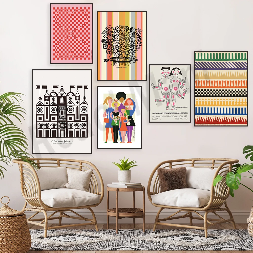 ألكسندر جيرار طباعة فن جداري حديث ، قلبان ، حب ، صداقة ، باقة ، جيرار لهيرمان ميلر ، ديكور منزلي ، صداقة #3