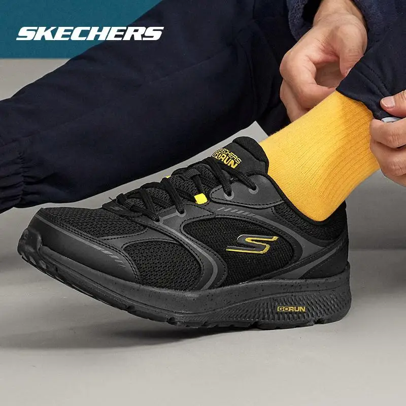

Skechers Men's Shoes, Sports Shoes Gorun Mesh Breathable Casual Shoes, Walking Shoes, Lightweight Cushioning Running Shoes 220371-Bkyl