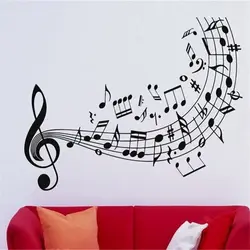 T06066 Music Notes Treble Clef Art Decor Quality Music Wall Decal Vinyl Sticker Home Decoration Wall Mural Vinyl Art Wall Paper