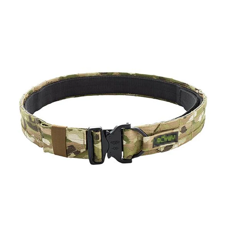 1.5 Inch Double Layer Fighter Belt Hunting Tactical CS Outdoor Molle Waist Belt New