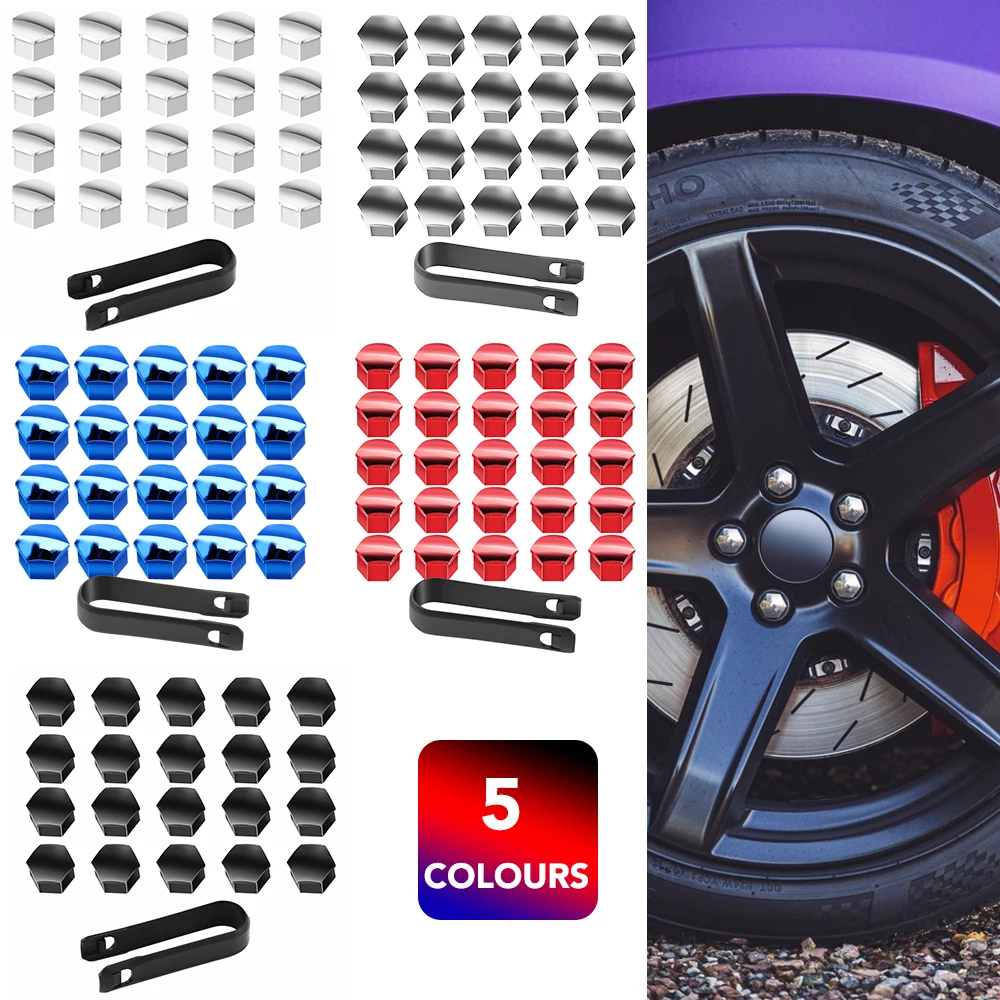 17mm Car Wheel Nut Caps Protection Covers Caps Accessories For Ford Focus Fusion Escort Ecosport Fiesta Falcon EDGE Explorer