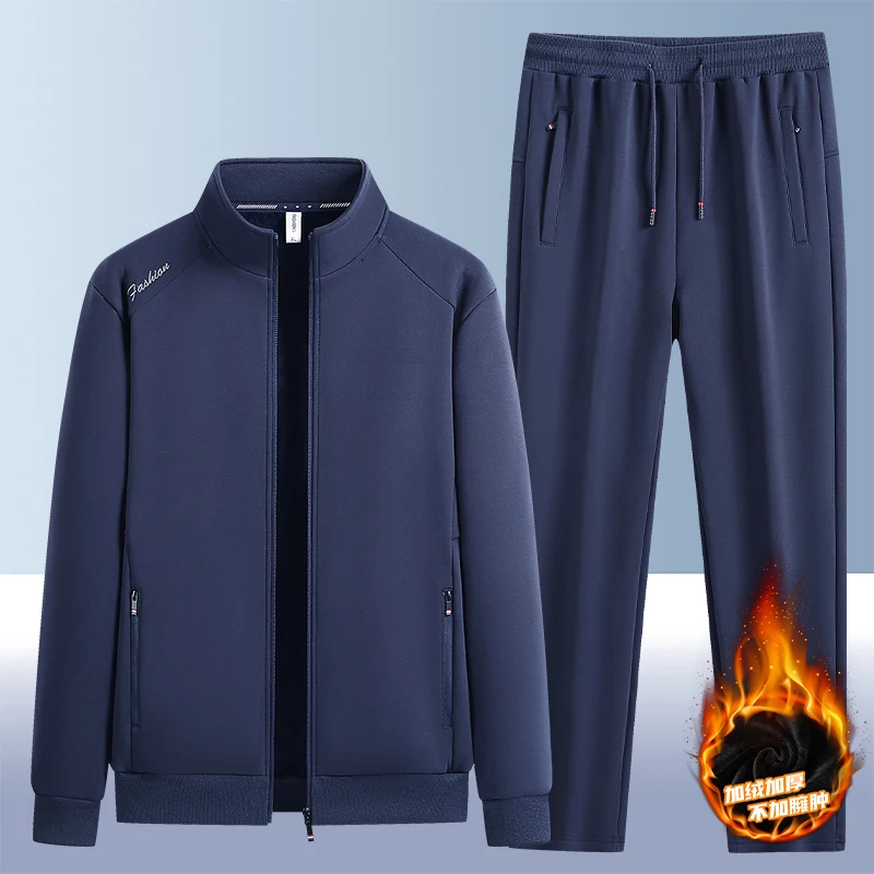 

Men Set 2 Piece Black Tracksuit Hip Hop Streetwear Spring Autumn Men Casual Sports Joggers Men's Pure Cotton Sweatshirt 8XL