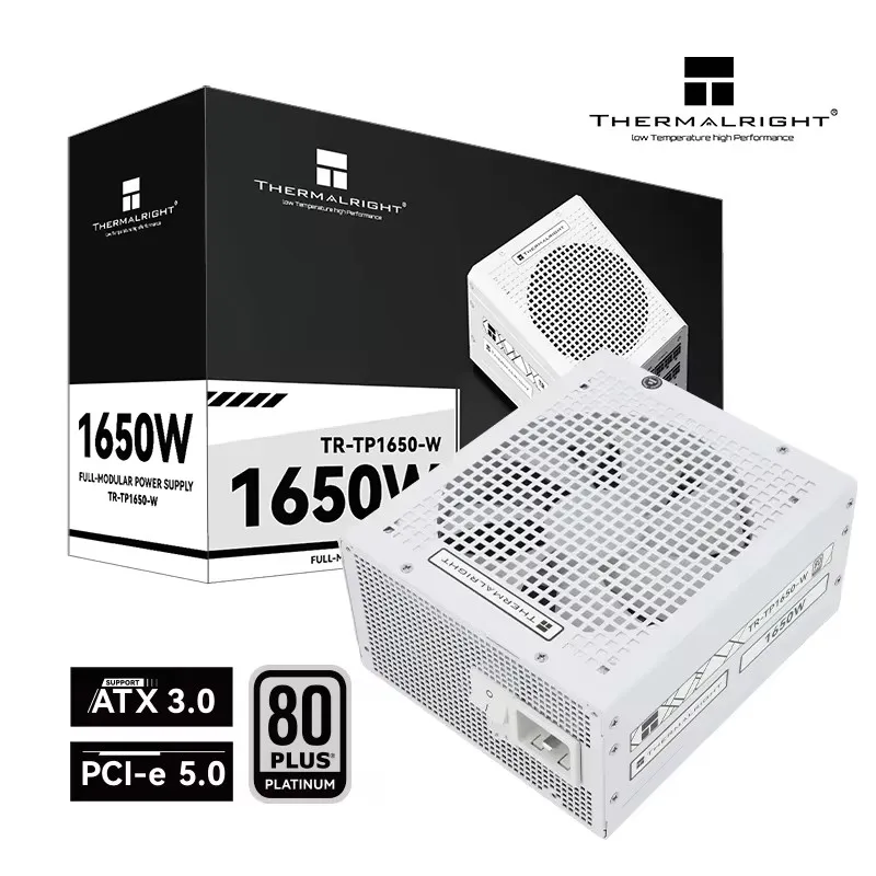 Imagem -02 - Thermalright-caixa do Computador Totalmente Modular Fonte de Alimentação Branca 100240v Atx3.0 Pci-e5.0 Medalha de Platina Tr-tp1350-w