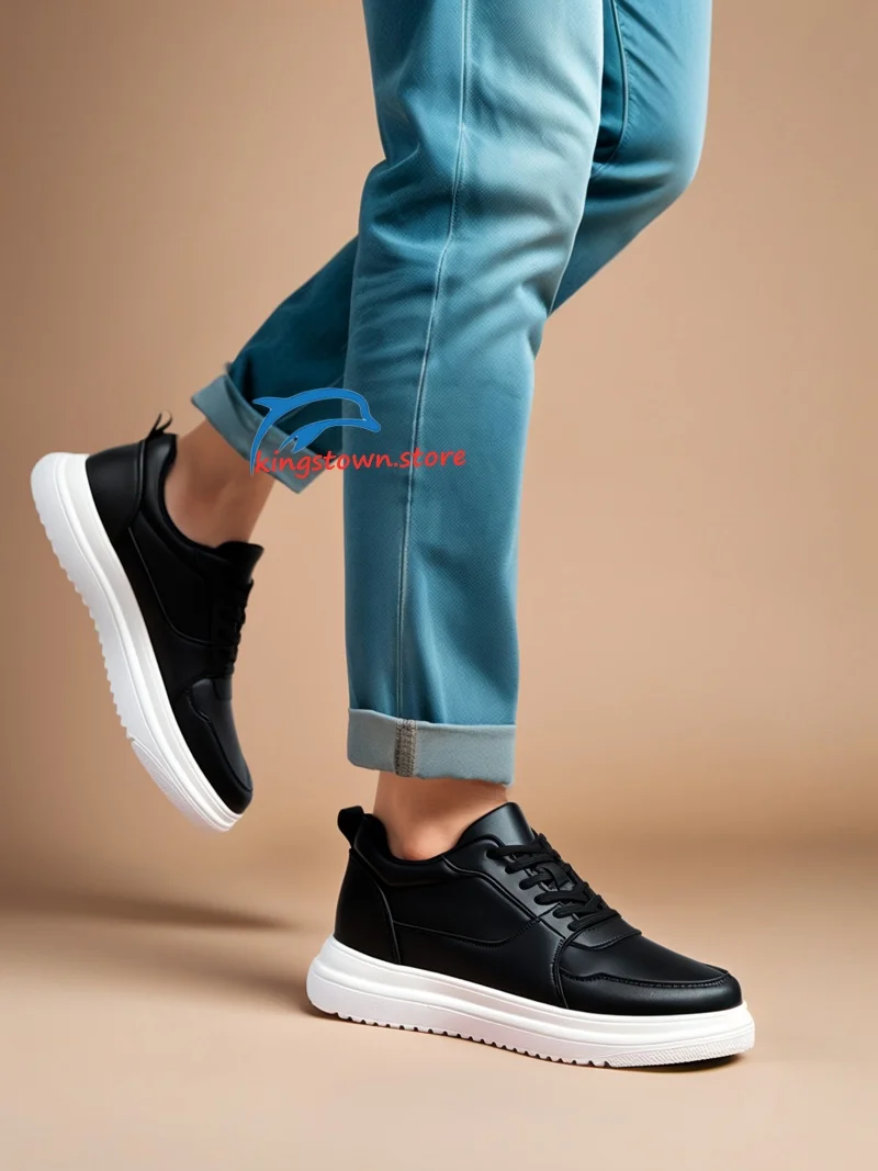 Zapatos con alzas para hombre, zapatillas con aumento de altura, plantilla para patinar, 6cm, deportes de ocio, moda transpirable