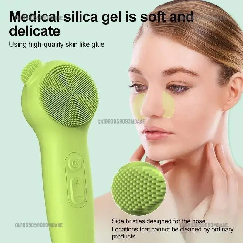 Facial Cleanser Ultrasonic Silicone Cleansing Device Electric Waterproof Washing Brush Introduction Device Pore Cleaner Foreo