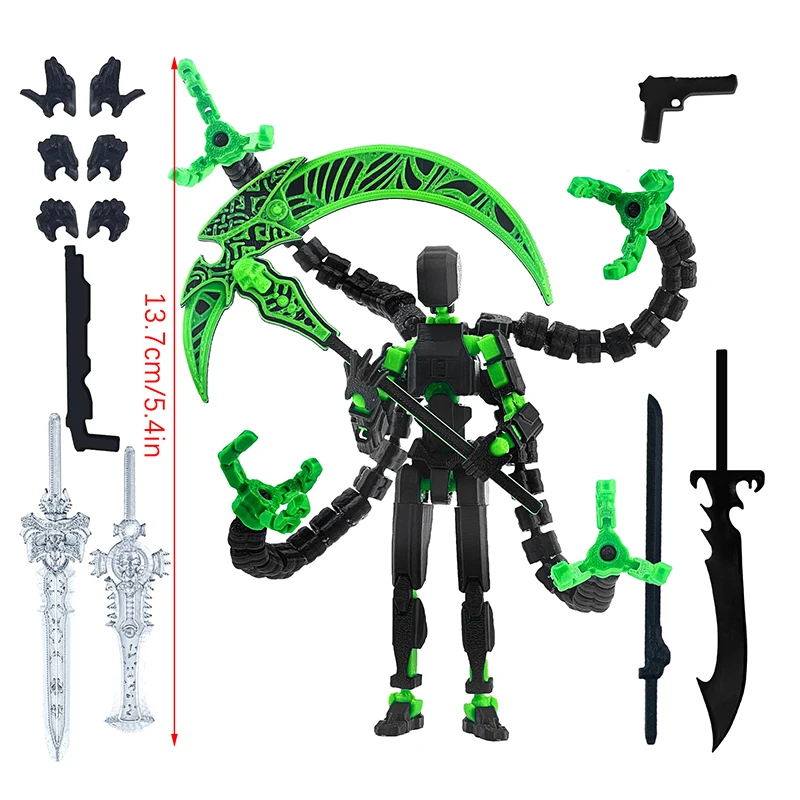 Titan 13 Action Figure 3D พิมพ์ T13 Multi-Jointed Movable หุ่นยนต์เต็มรูปแบบ Articulation Lucky 13 Action Figure Nova 13 Action