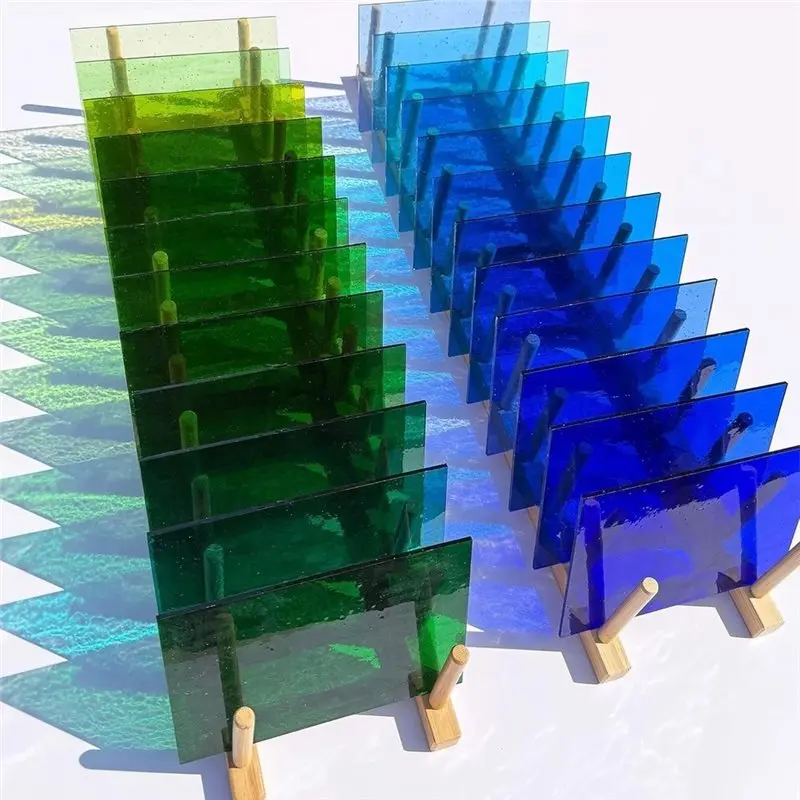 For Mosaics, Suncatchers& DIY Crafts Compatible-24 Sheets Transparent Stained Glass, 6 X 4 Inch Smooth Art Glass