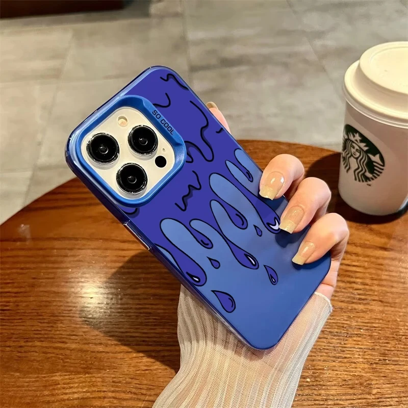 Hot Paint Graffiti Art Electroplate Silver IMD Phone Case For iPhone 11 12 13 14 15 Pro Max 7 8 Plus X XR XS Shockproof Cover