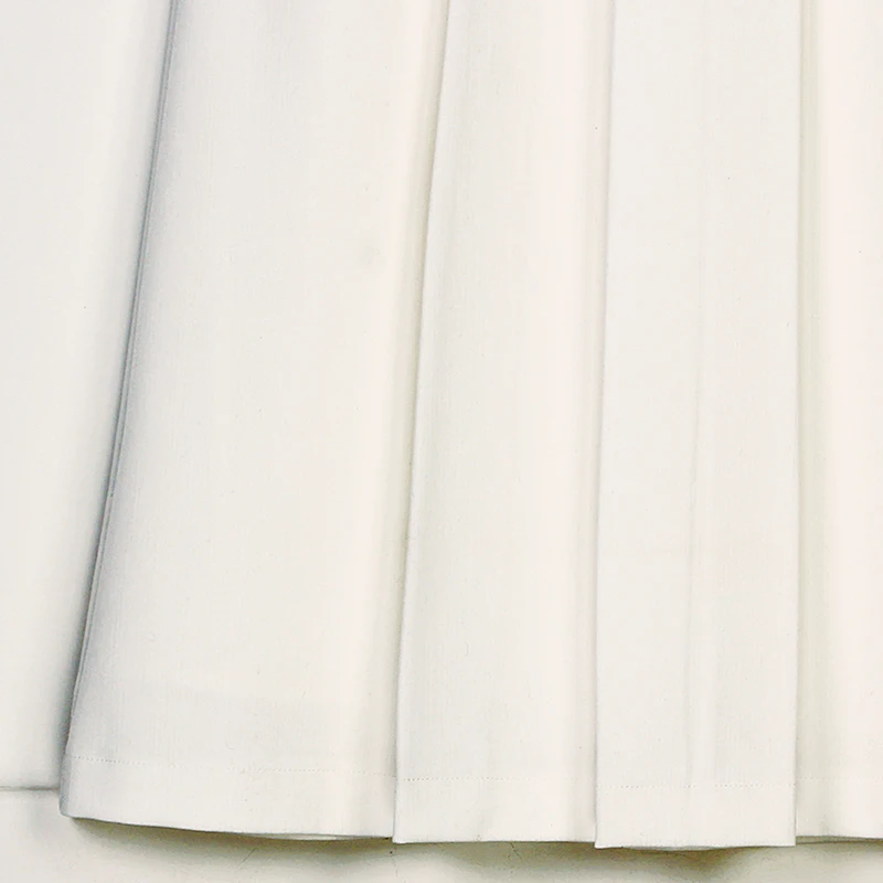 منتج جديد مع نسيج الخيزران TR الأنيق المليء بالحيوية وتنورة نصف معلقة متعددة الاستخدامات ذات ثنيات بيضاء #5