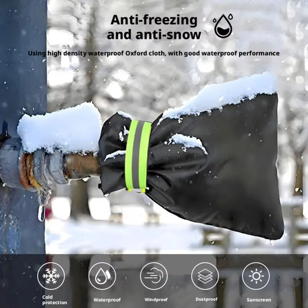 

Waterproof Frost-Proof Faucet Covers Freeze Protection Reusable Spigot Covers with Reflective Strips Insulated