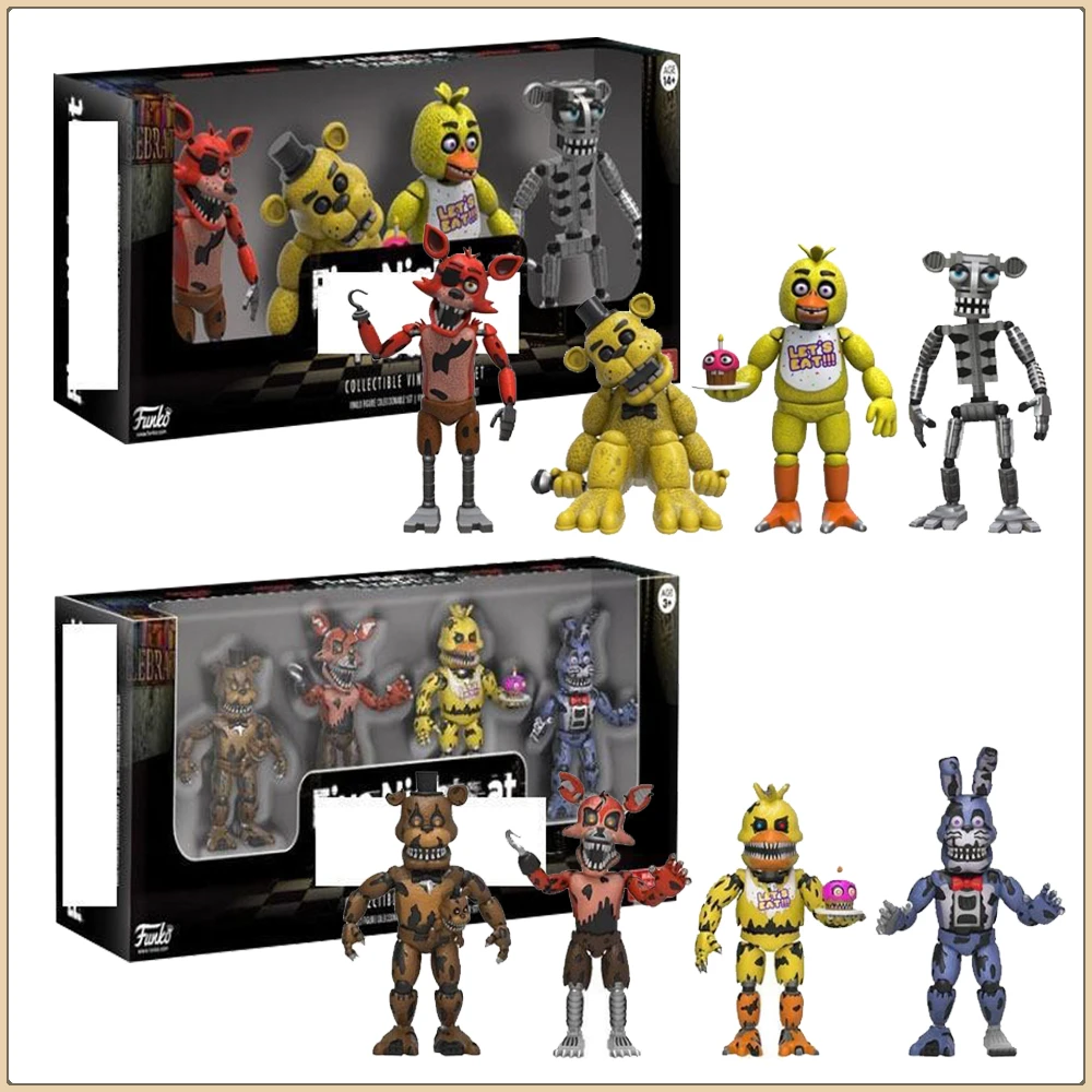 

FUNKO POP Five Nights At Freddy's Action Figures Horror Puzzle Game Bonnie Chica Multiple Options Model Ornament Toy Child Gift