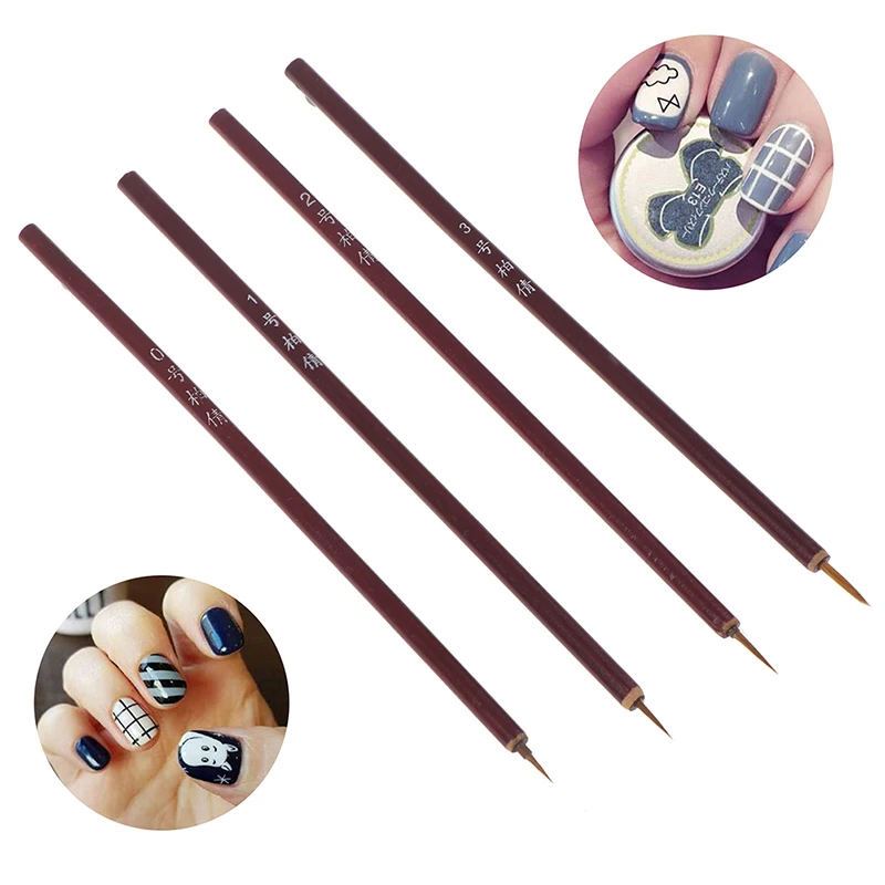 1pcFrench Stripe Nail Art Liner Brush Set 3D Tips Line Stripes DIY Drawing Pen Drawing Pencil Nail Gel Nail Polish Lines Brushes