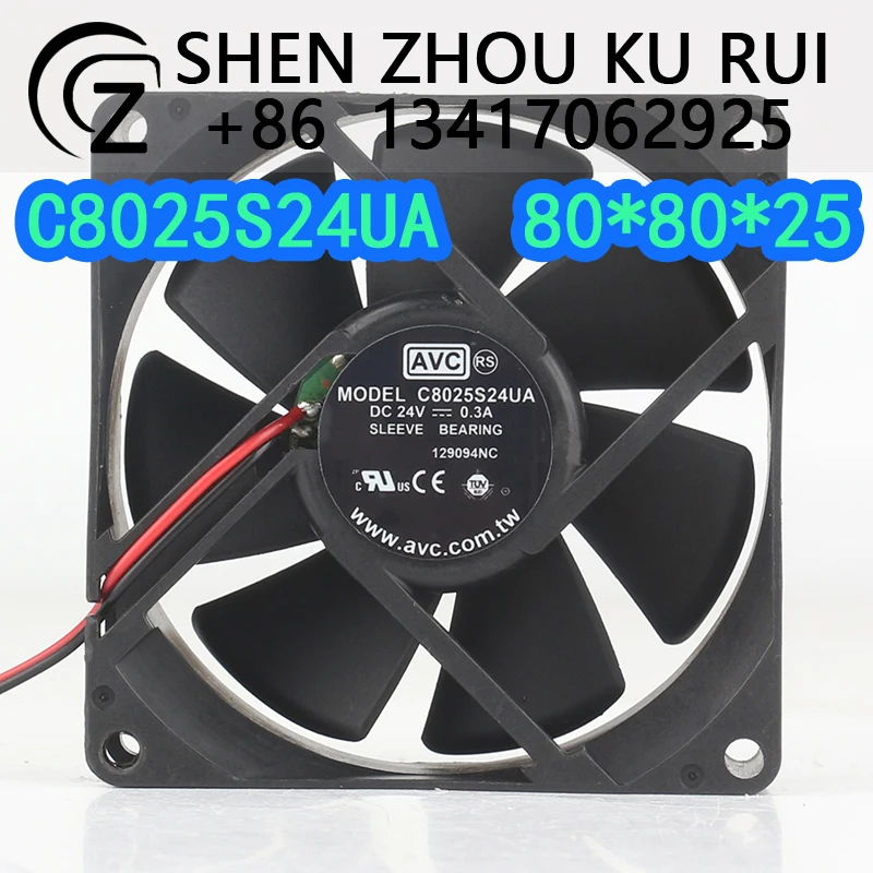 Cooling fan AVC DC24V 0.30A 8025 industrial computer High air volume Violent chassis C8025S24UA