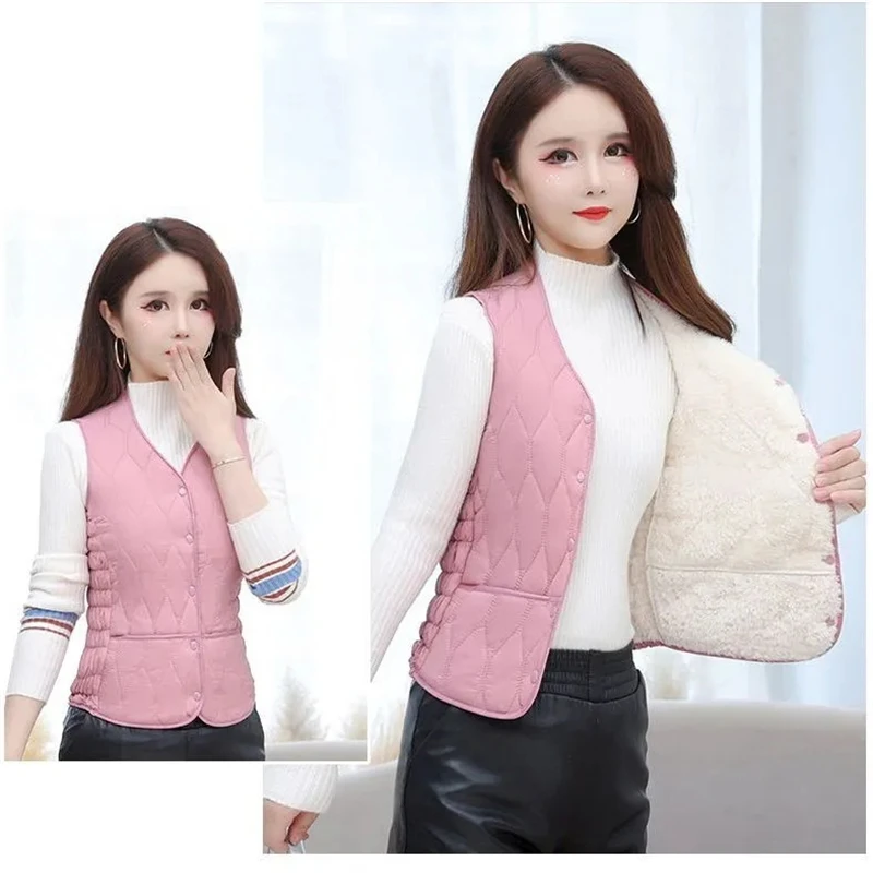 New 2024 Women Ultra Light Down Cotton Vests Slim Sleeveless Jacket Portable Girl Lightweight Cotton Windproof Waistcoat