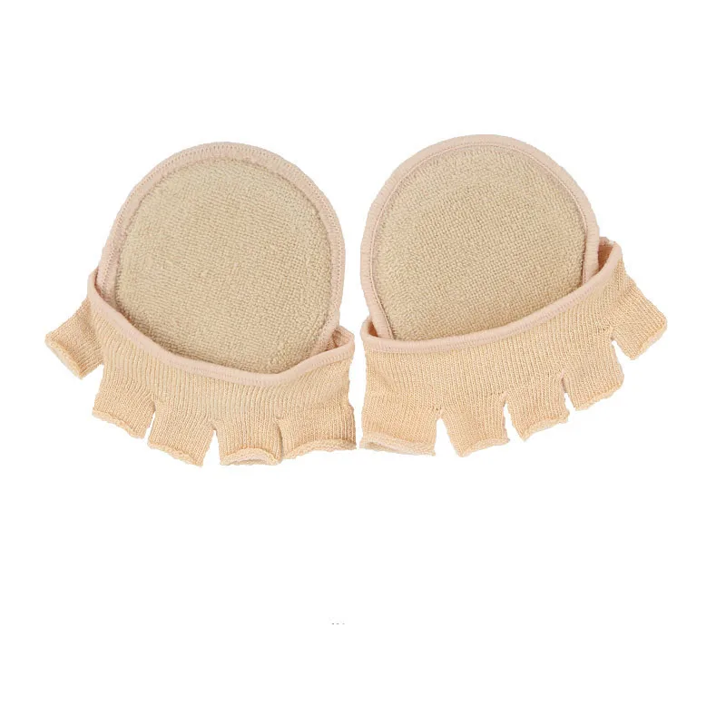 RHBJ 2 Stück = 1 Paar Zehenspreizer Fußpflege Halbe Einlegesohlen Fünf-Finger-Socken Bunion Sleeve Protector Hallux Valgus Vorfuß für Frauen – Detail 12