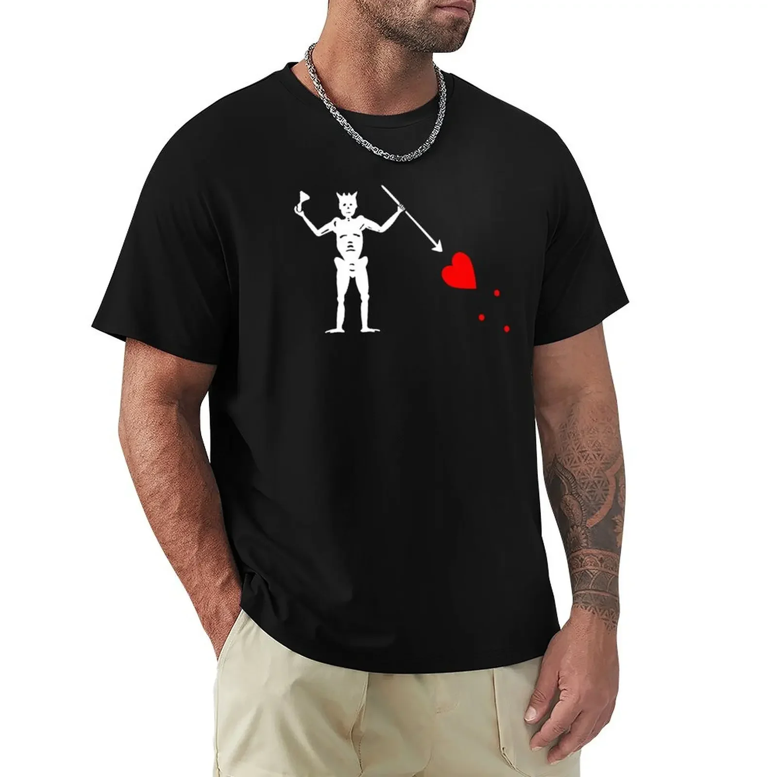 

Edward Teach Pirate Flag T-Shirt tops vintage clothes cotton graphic tees cute tops funny t shirts for men
