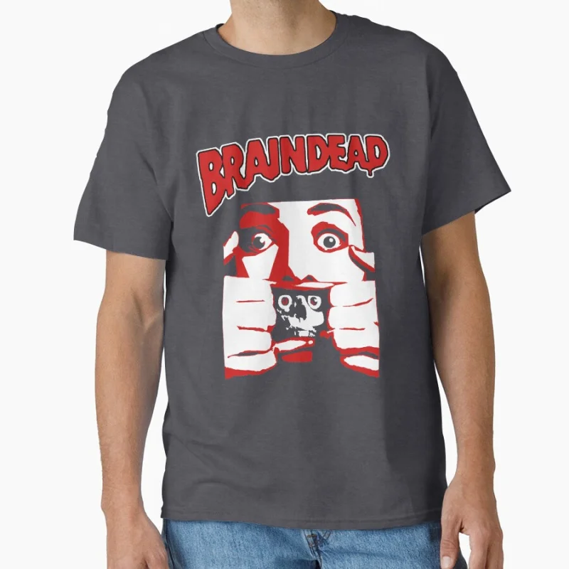 Braindead Horror red 80s Sacry 할로윈 선물 티셔츠 남성용 대형 사이즈 탑 S-6XL 100% 코튼 착용 프린트 의류
