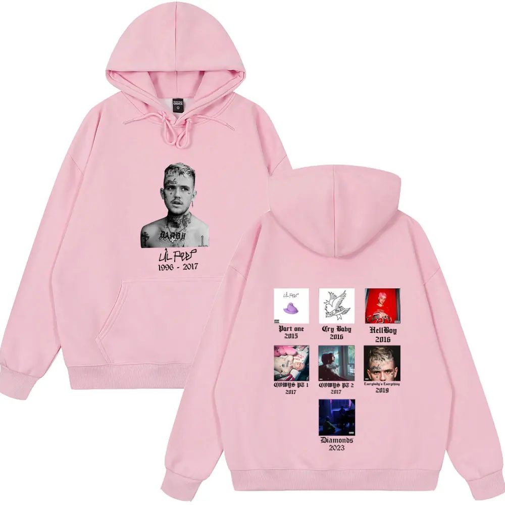 2025 مغني الراب ليل اللمحة غلاف الألبوم القمم خمر الهيب هوب الرجال النساء ملابس الشتاء الربيع نمط هوديس المتضخم زوجين الشارع الشهير