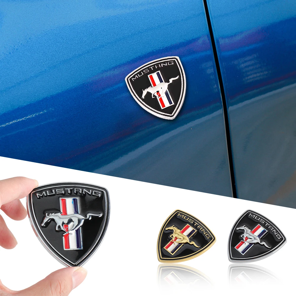 3 Colors 3D Car Sticker For Mustang Shelby Focus ST Kuga Mk2 Mk3 Logo Badge Car Body Fender Trunk Decoration Sticker Accessories