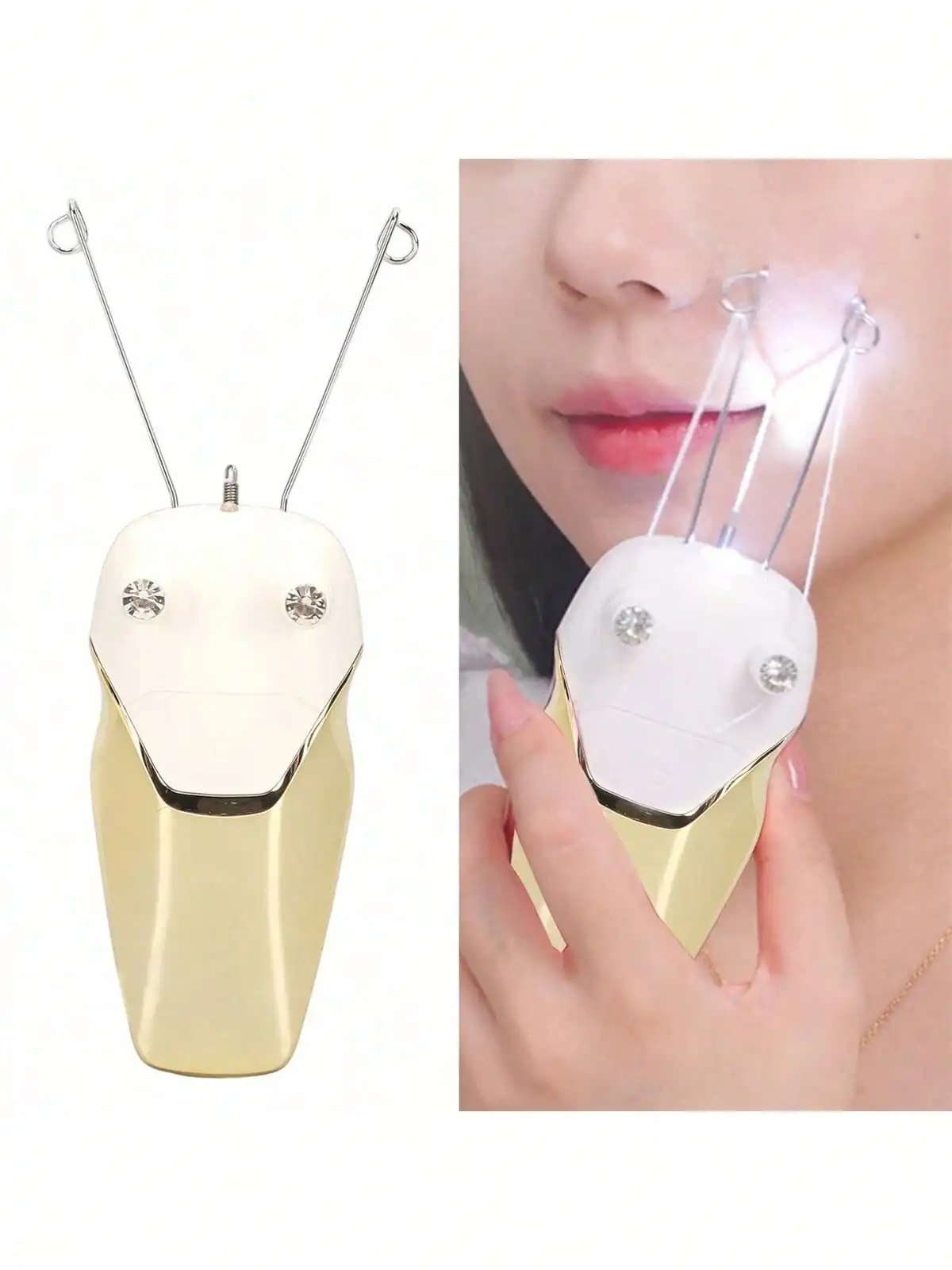 Electric Epilator for Facial USB Rechargeable Hair Removal Epilator Women Hair Remover Face Cotton Thread Epilator Beauty Tool image 3