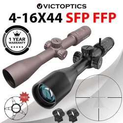 Victoptics S4 4-16x44 FFP SFP Riflescpe FDE with Turret Lock Feature Edge-to-Edge Image hunting tactical MDL Long Eye Relief