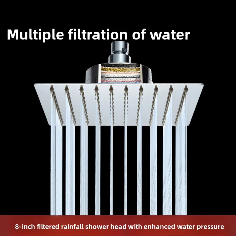 

Сантехническая душевая лейка из нержавеющей стали 304SUS с мощным напором и квадратным распылением