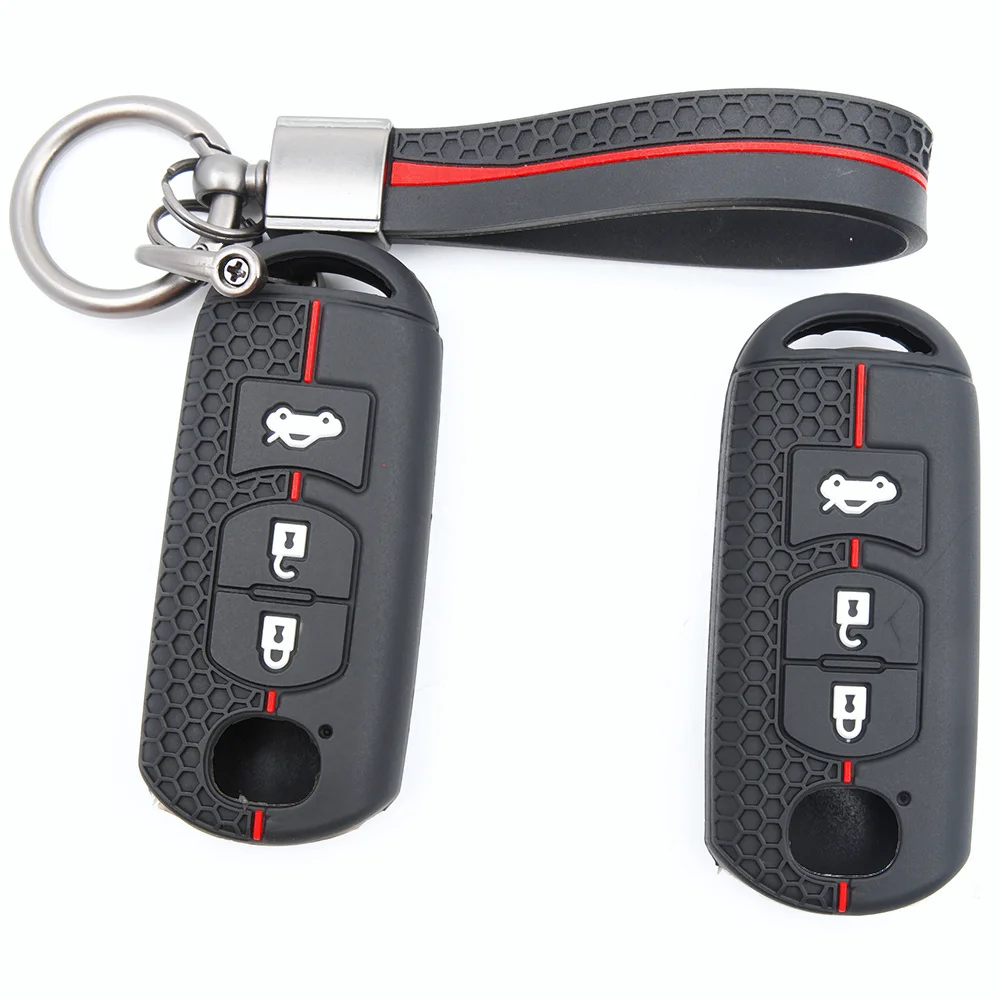 For Mazda 2 3 6 Axela Atenza CX 3 CX 5 CX 7 CX 8 CX 9 Full Coverage Silicone Key Shell Wrist Strap Holder Easy Install