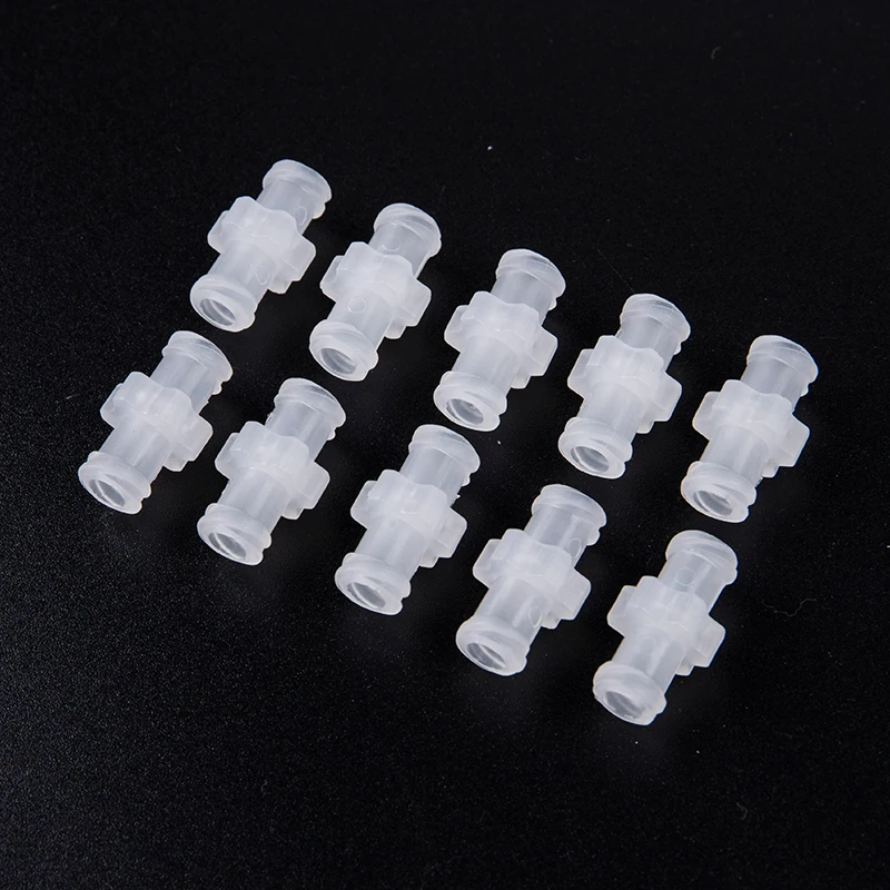 10PCS Transparent Female To Female Coupler Luer Syringe Connector Easy To Use Plastic for Pneumatic Parts Durable In Use