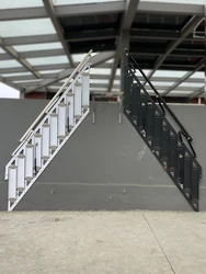 Folding stairs against the wall for household attic, side step stairs for outdoor loft, duplex small apartment building stairs,