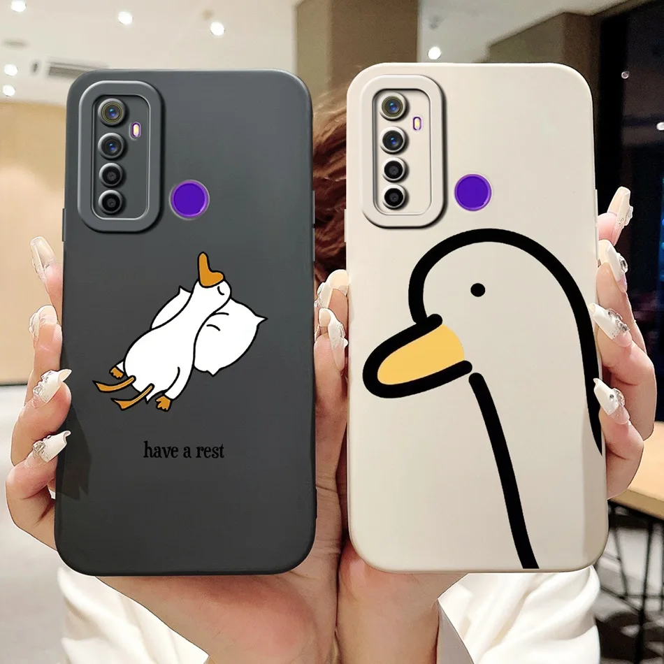 For Realme 5 5i 5s 5 Pro Cute Panda Rabbit Cartoon Soft Silicone Case For Realme5 5Pro Camera Protective Shockproof Phone Cases