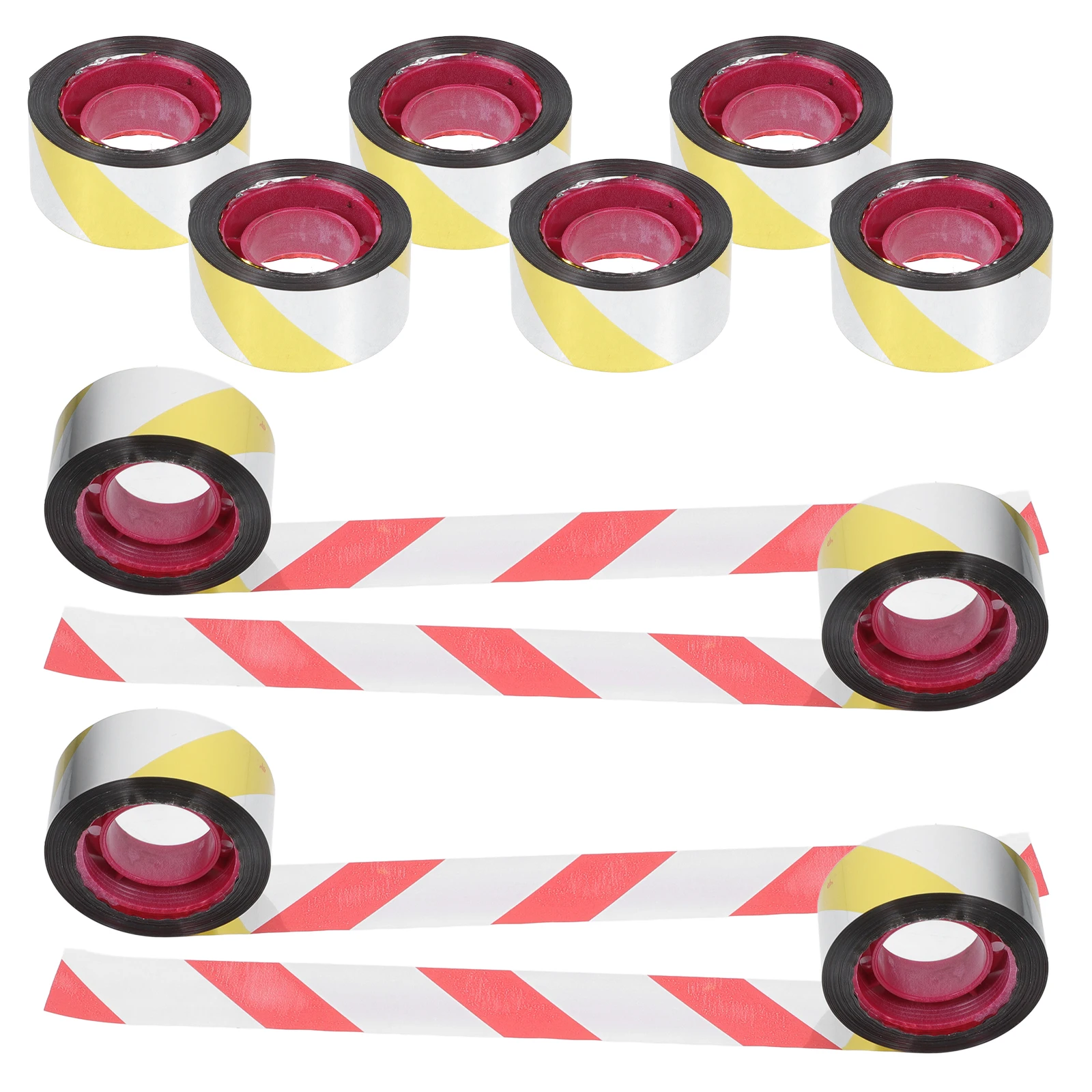 

10 Rolls Warning Tape Construction Safety Caution Barrier Adhesive Drive Away Birds Scare Devices