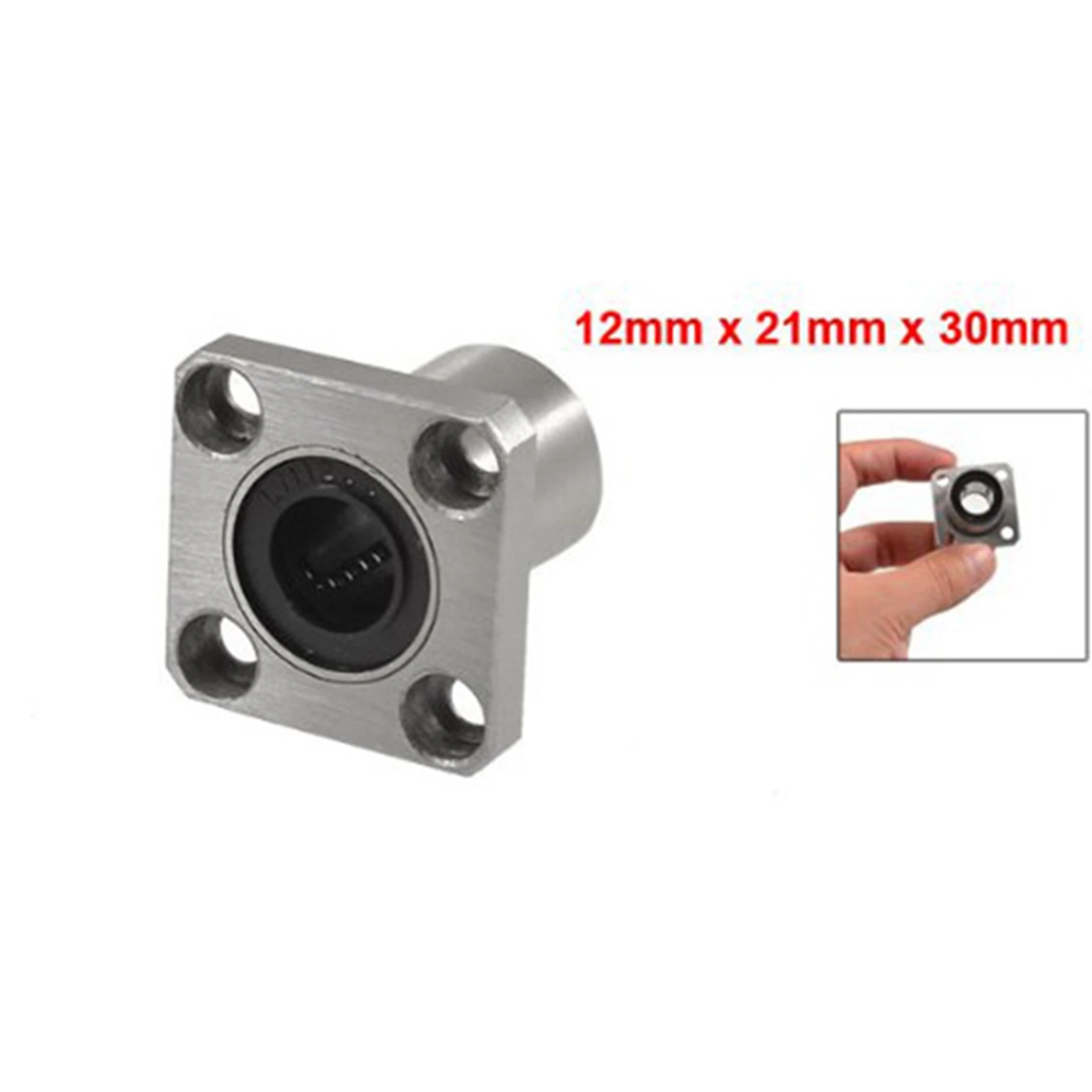 A98E-4X Bushings Square Flanged Long Linear Bearing 12Mm X 21Mm X 30Mm