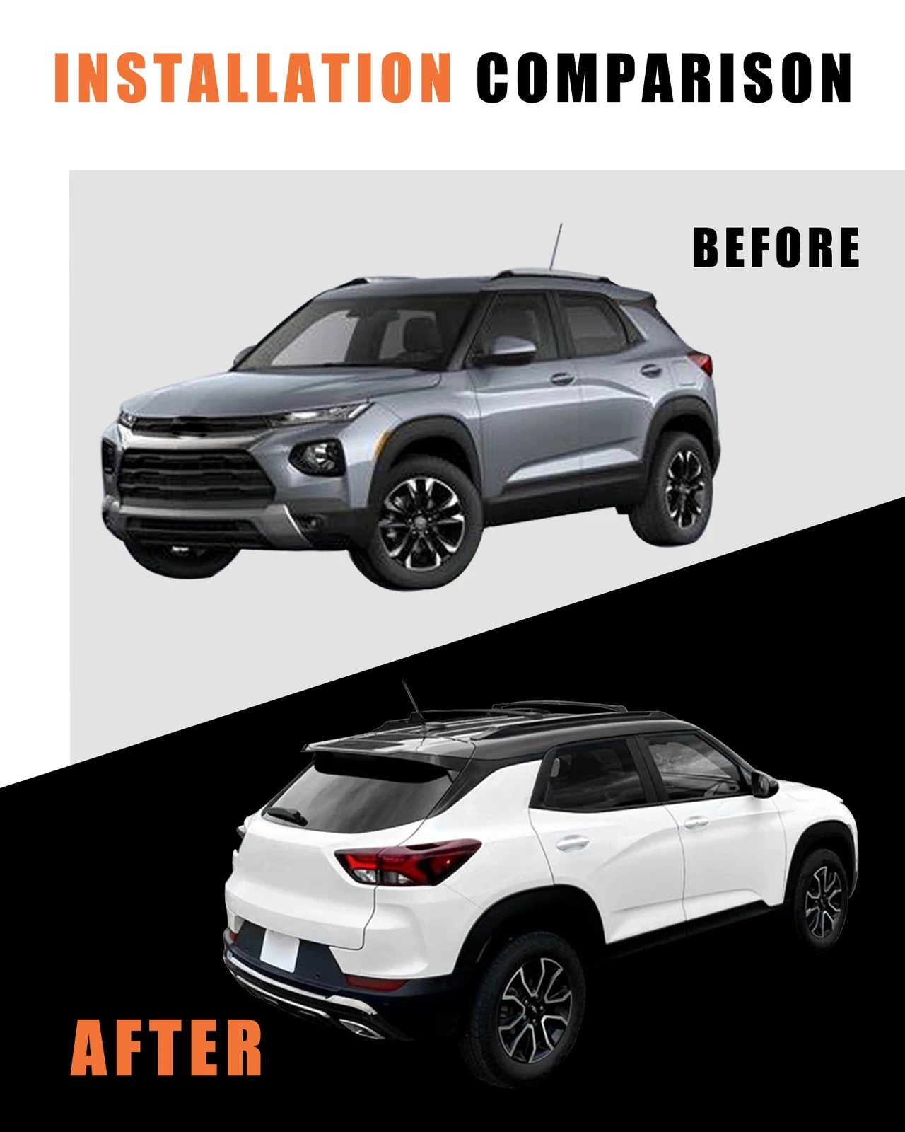 Barre trasversali adatte per Chevrolet Chevy Trailblazer 2021-2024 Barre trasversali per portapacchi per auto