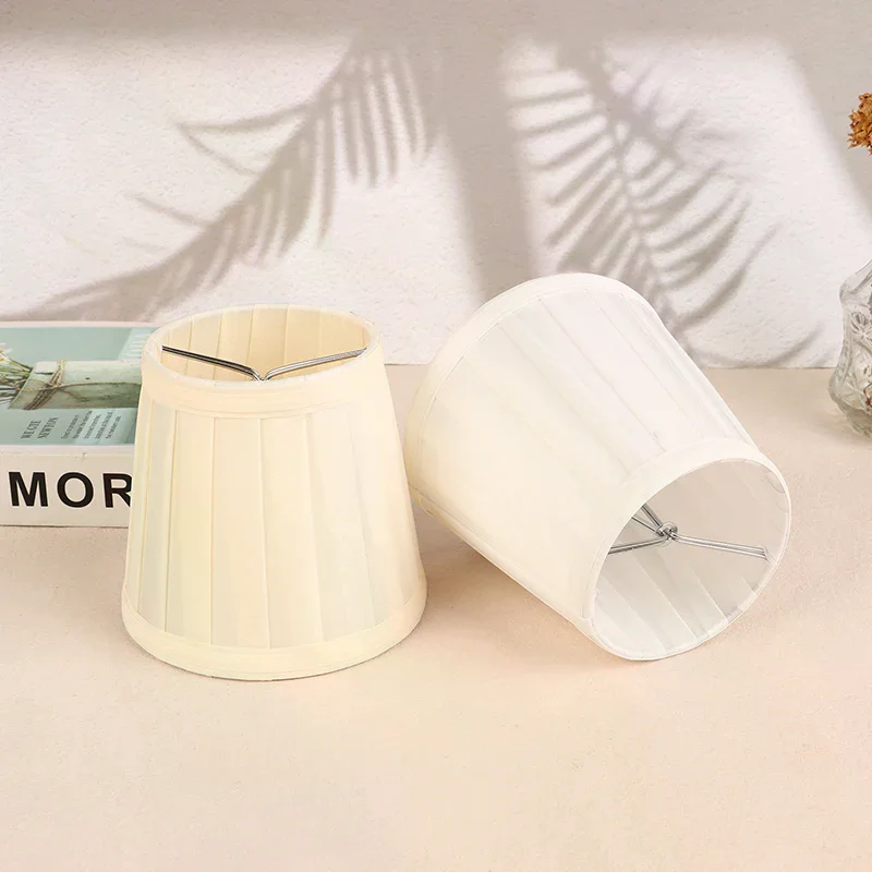 12CM Style Dia Modern Chandelier Fabric Lamp Shade Clip on Mini Wall Lamp Shade Hotel Bedroom Bedside Floor Lamp Shell Cover