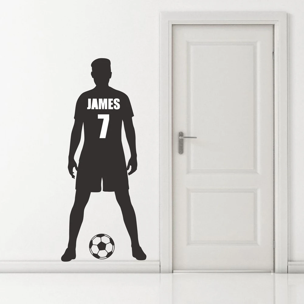 Vinyl home background wall decoration FOOTBALLER football personalized wall sticker for children's bedroom  wall stickers G-190