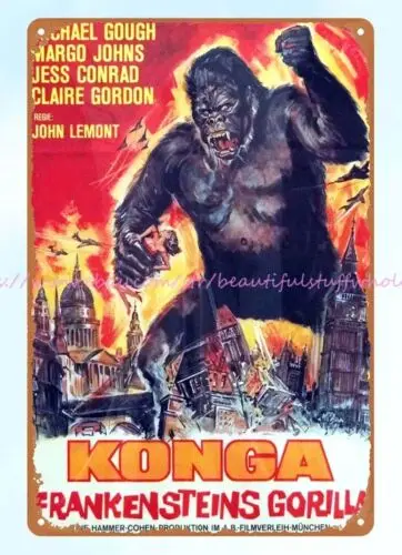 garden reproductions 1961 Konga horror movie poster metal tin sign