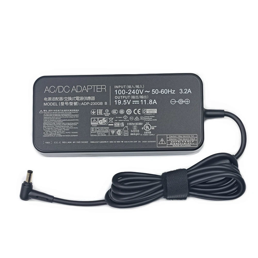 19.5V 11.8A 230W Charger For ASUS AERO 15-Y9-4K80P AERO 15-X9-RT4K5MP GAMING Laptop Adapter ZX8-CR5S1