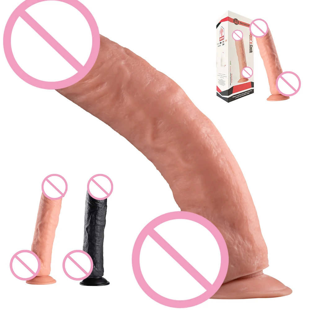 Oversized Realistic Dildos with Suction Cup Huge Penis Erotic Long Phallus Anal Plug Vaginal Massage Big Dick SexToys for Women
