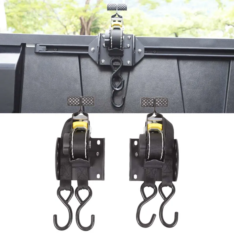 

For Toyota Tundra 2022+ car cargo box fixing belt ratchet tightener car modification accessories Carbon steel black