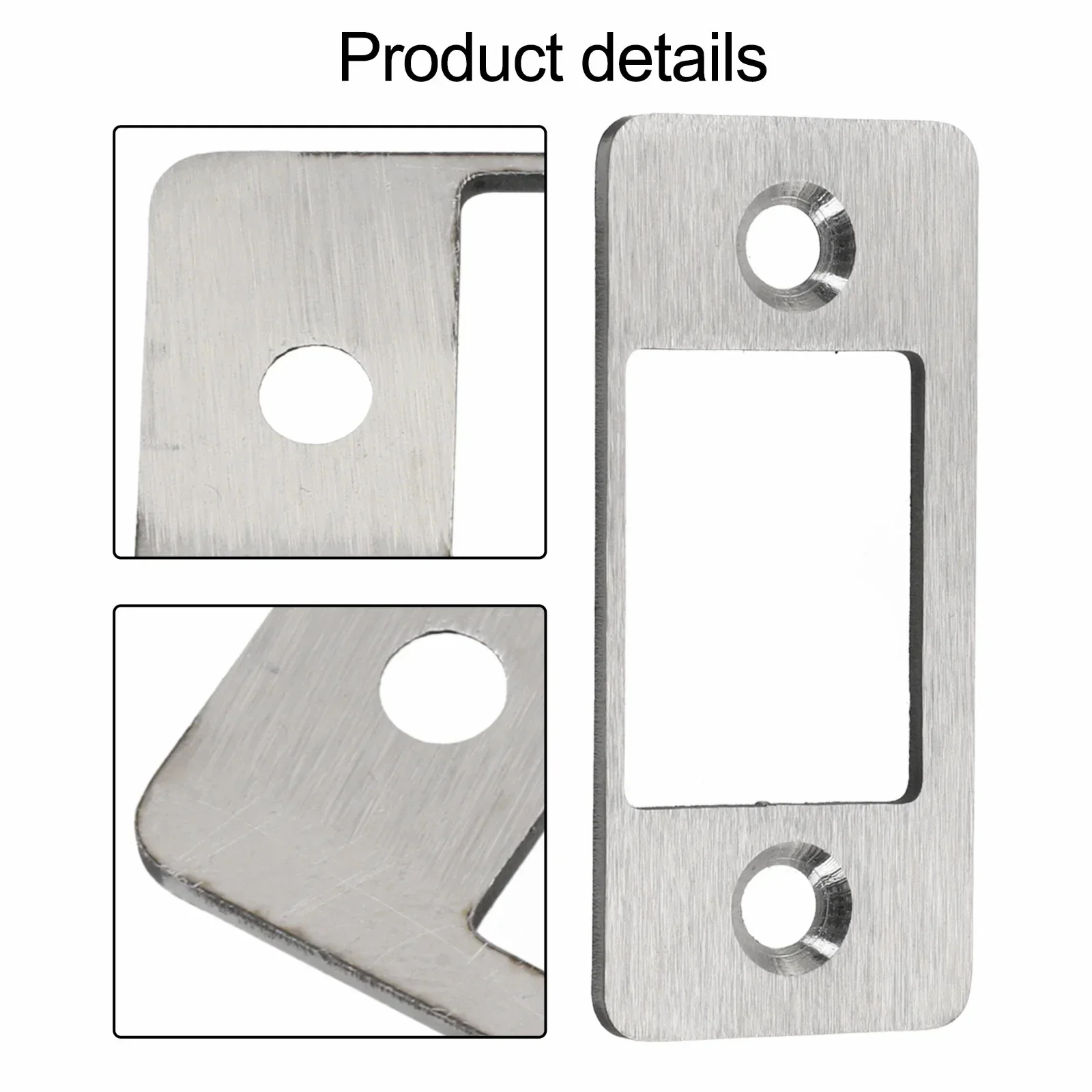 1/2 Set DeadBolt Restorer Strike Plates With Screws Large Hole And Narrow Edge Frame Striker Deadbolt Home Hardware Parts