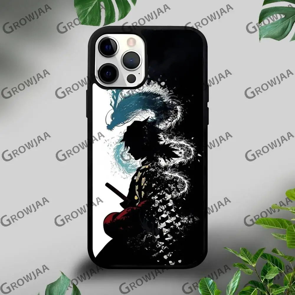 حافظة هاتف D-Demon Slayer Tomioka Giyuu لهاتف آيفون 16 15 14 13 12 11 Pro Xs Max Mini Plus Celulares Hard Funda