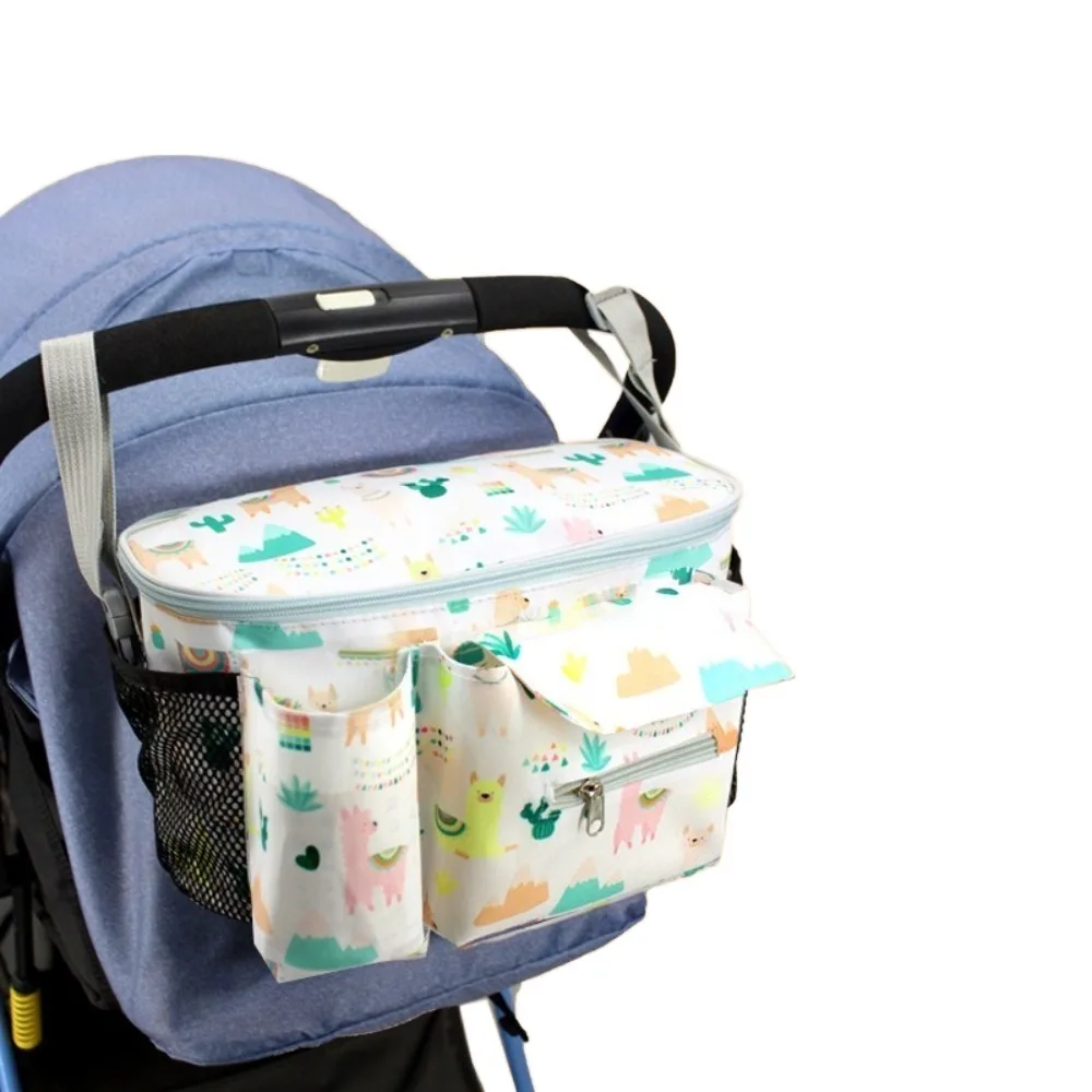 

Oxford cloth Baby Stroller Bag Printed Pram Buggy Cartoon Stroller Organizer Large Capacity Stroller Accessories
